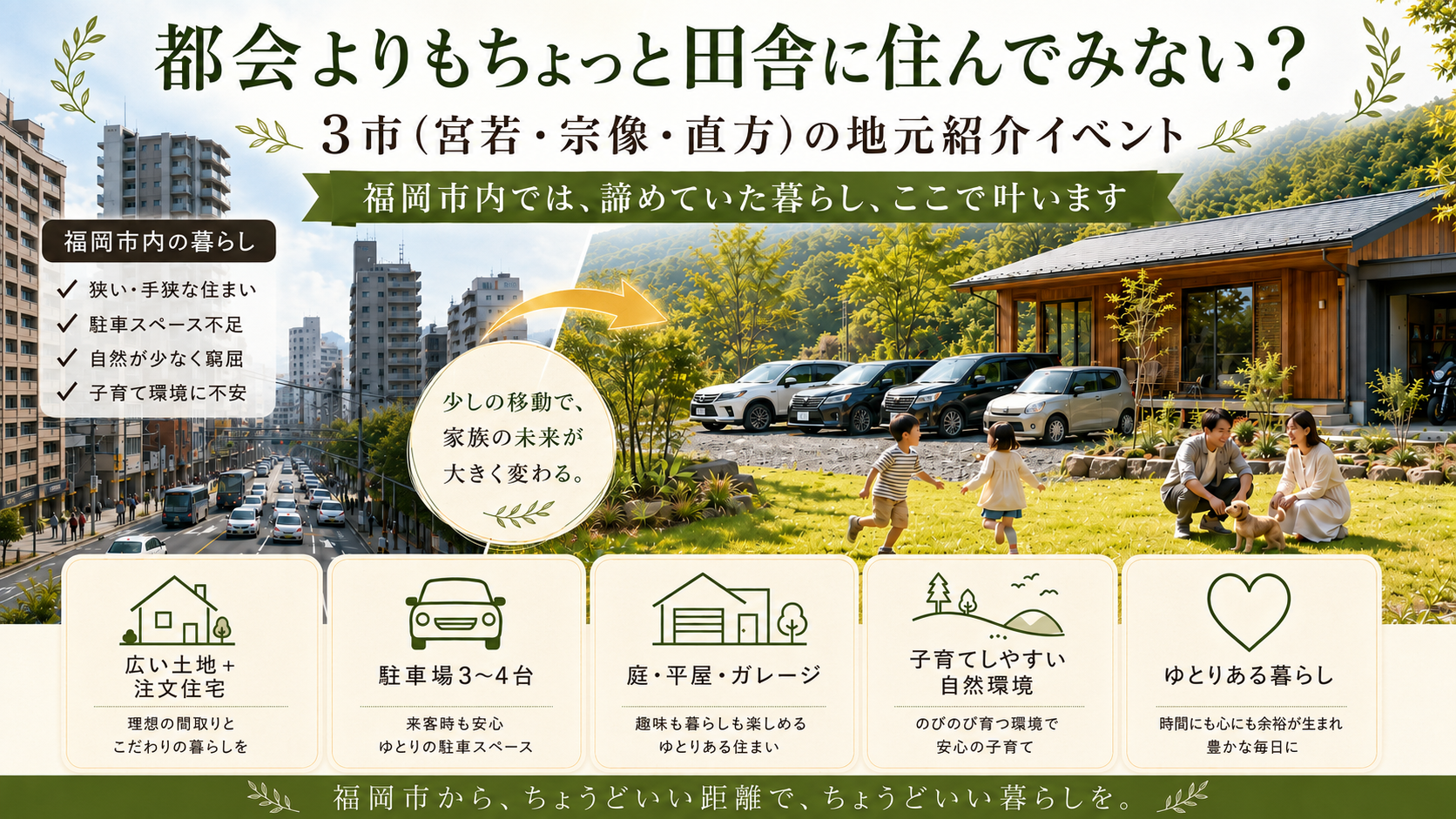都会よりもちょっと田舎に住んでみない？3市(宮若・宗像・直方)の地元紹介イベント