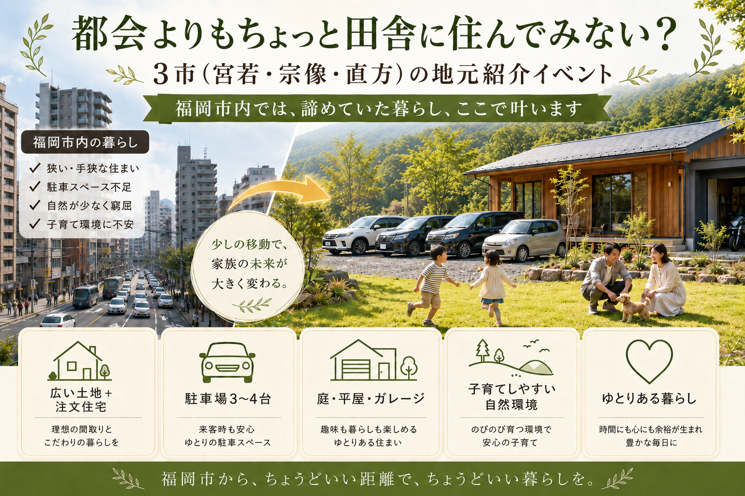 都会よりもちょっと田舎に住んでみない？3市(宮若・宗像・直方)の地元紹介イベント