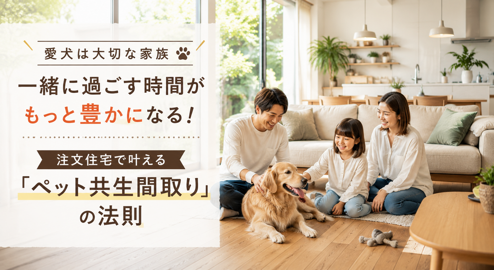 【愛犬は大切な家族】一緒に過ごす時間がもっと豊かになる！注文住宅で叶える「ペット共生間取り」の法則