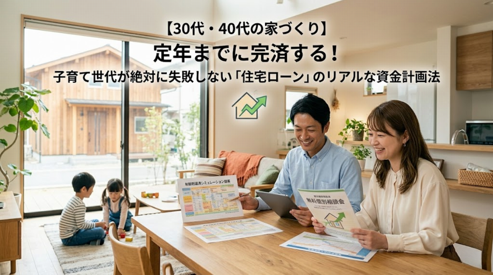 【30代・40代の家づくり】定年までに完済する！子育て世代が絶対に失敗しない「住宅ローン」のリアルな資金計画法