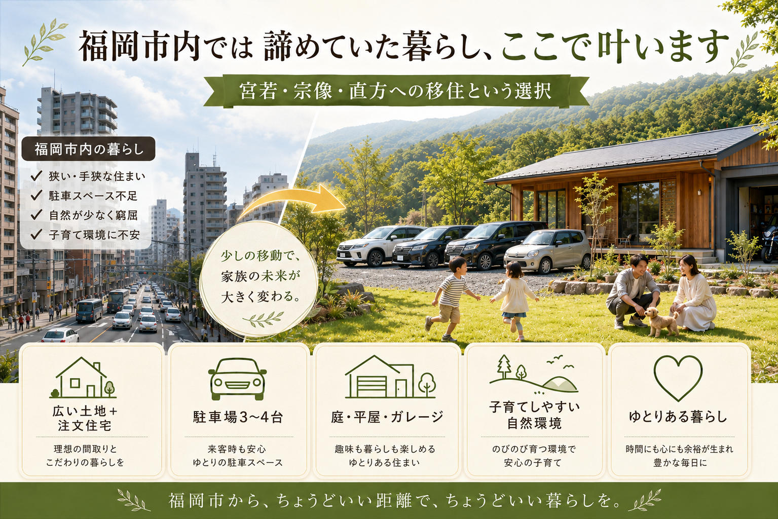 都会での暮らしは疲れた…田舎過ぎない田舎で暮らそうかな？